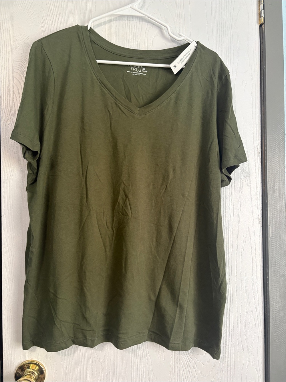 Time and Tru Olive Green Crewneck Tee